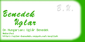 benedek uglar business card
