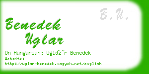 benedek uglar business card